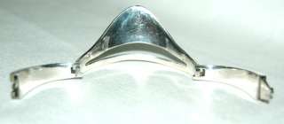 TAXCO ALICIA Inlaid 950 Silver Hinged Bangle Bracelet  