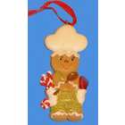 Kurt Adler Gingerbread Kisses Cookie Boy with Chef Hat Christmas 