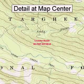  USGS Topographic Quadrangle Map   Granite Basin, Wyoming 