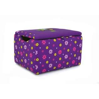   John Deere Girls Upholstered Storage Box in Purple 