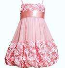 NEW Girls PINK & GRAY VARIEGATED Size 7 Chiffon Spring Easter Dress 