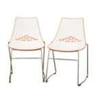 baxton studio jupiter white and orange plastic modern dining chair