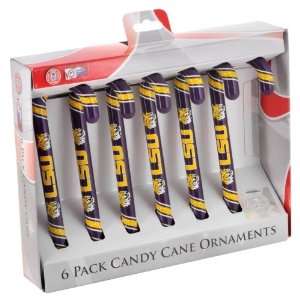 LSU Tigers 2010 Christmas Tree Candy Cane Ornaments  