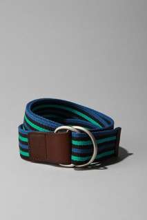 UrbanOutfitters  Striped Web D Ring Belt