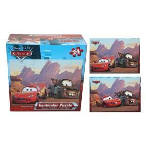  Disney Cars Lenticular 3D Puzzles 24PCs Mcqueen & Mater 
