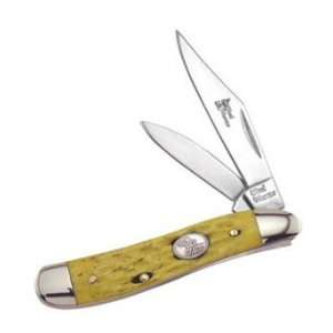  Steel Warrior Pocket Knife LITTLE PEANUT Banana Jigged 