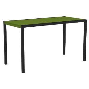 Poly Wood Euro DEK 36 Inch by 73 Inch Bar Height Table, Black Aluminum 