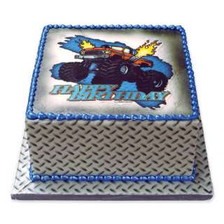 Monster Truck 4x4 Birthday Edible Image Cake Decoration Topper LUCKS 