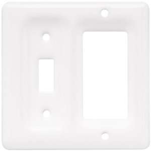   Ceramic Single Switch/Decorator Wall Plate, White