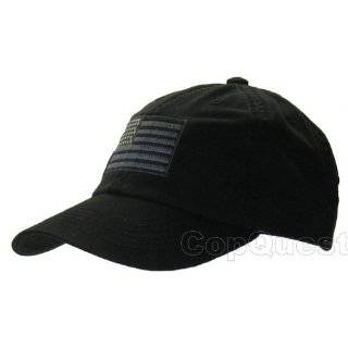   Tactical Range Hat   Subdued USA Flag   Black 