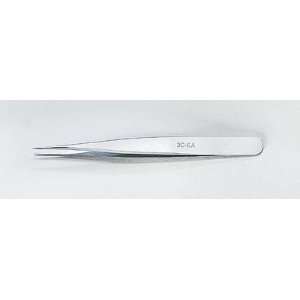 Tweezers, stainless steel, straight, ultra fine sharp tips, 4 1/4L 