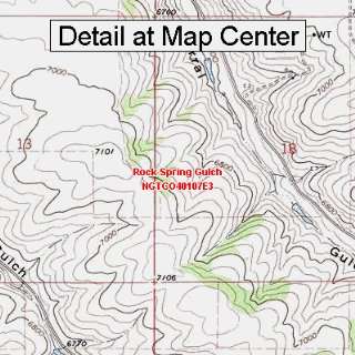 USGS Topographic Quadrangle Map   Rock Spring Gulch, Colorado (Folded 