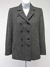 COSTUME NATIONALE Gray Wool Double Breasted Blazer Jacket Sz 42