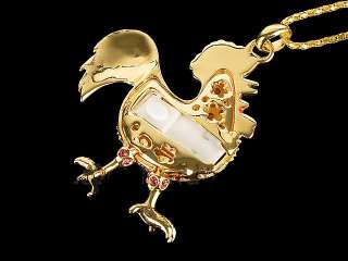 2GB USB Jewel Rooster Necklace Flash Drive  