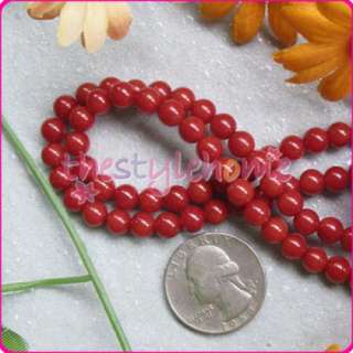 31 natural Red Coral Rondelle Loose Bead DIY Necklace  