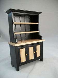   Oak Kitchen Hutch T5975 miniature dollhouse furniture wood 1/12 scale