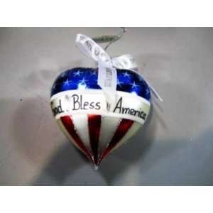   Holiday Heirlooms Ornament   God Bless America Heart