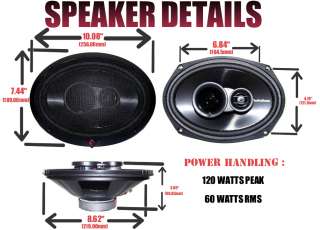   Fosgate R1693 3 Way 6 X 9  Prime Full Range Car Speakers Prime R 1693