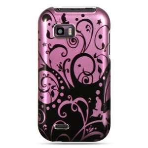  Purple with black swirl design phone case for the LG 