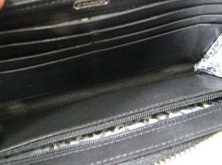  Poppy Black Patent Leather Large Wristlet Clutch Wallet Handbag  