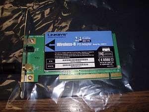 LINKSYS 2.4 GHz Wireless B PCI Adapter card and Antenna Model No WMP11 