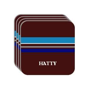   HATTY Set of 4 Mini Mousepad Coasters (blue design) 