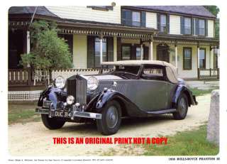 1936 Rolls Royce Phantom III rare classic car print  
