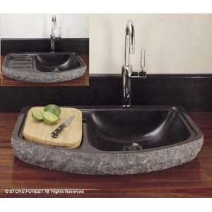  Stone Forest Sinks C04 SR1 Drop In Bar Sink Black Granite 