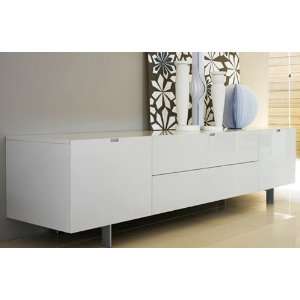 White Lacquer Entertainment Stand 