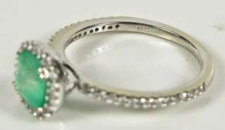 14K Gold 1.67ctw Rare Color Columbian Emerald & VS Diamond Engagement 