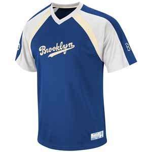  Brooklyn Dodgers Cooperstown V Neck Fireballer Jersey   X 