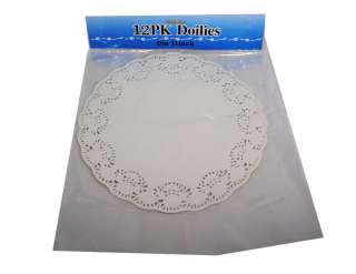 12 White Paper Lace Doilies 11 Round Table Craft Decor 015381237143 