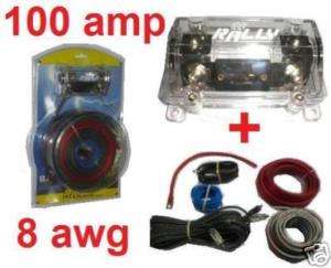 RALLY POWER ACOUSTIK KIT 8G 8Ga Car Amp Wiring Kit  