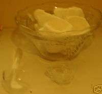 large glass punch bowl with 9 cups  