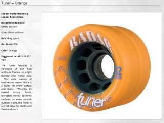   R3 Black with Orange Radar Tuner Wheels Quad Speed Roller Derby Skates