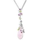   one 13 55ctw rose quartz gemstone and 69 round pink sapphire gemsto