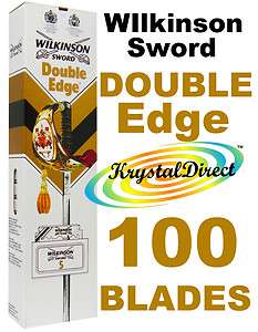 100 Wilkinson Sword Double Edge Razor Blades Barber Cut 5010189197205 