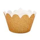 The Reusable Glitter Mini Cupcake Wrappers   Gold (set of 54)
