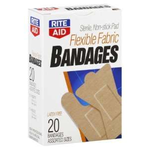  Rite Aid Bandages, Flexible Fabric, Assorted Sizes, 20 ct 