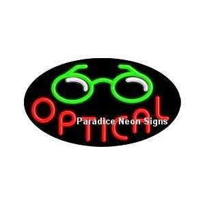  Flashing Optical Glasses Neon Sign (Oval) Sports 