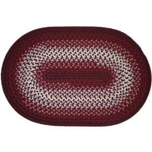   / Outdoor Rugs   Burgundy 7x9 Oval Braided Rug Furniture & Decor