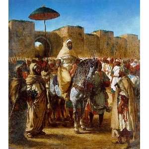   name The Sultan of Morocco and his Entourage, By Delacroix Eugène
