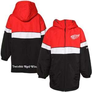   Red Wings Youth Red Black Midweight Quilted Parka