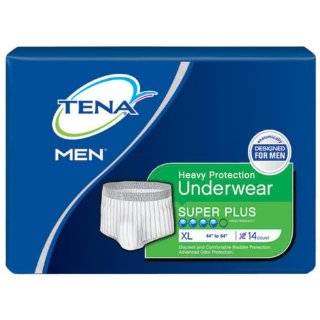  Tena Super Plus Disposable Underwear for Men. Size XLarge 