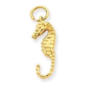  14k Gold Seahorse Charm Jewelry