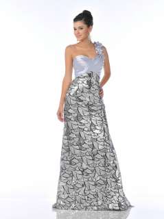   PROM FORMAL EVENING METALLIC SILVER ALL SEQUINS RED CARPET PAGEANT HOT