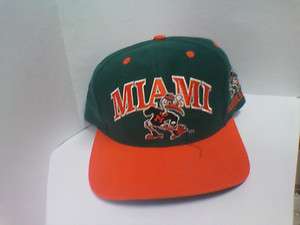 University of Miami Retro Snap Back Ball Cap  