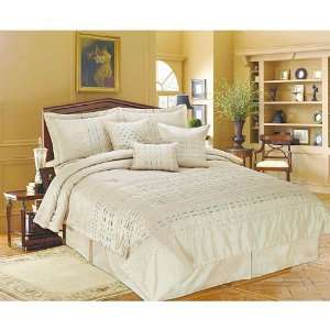  Metro Champagne 7 Piece Comforter Set   King Size by 