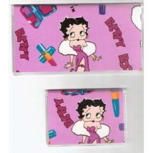  Checkbook Cover Debit Set Made with Betty Boop Pink Makeup 