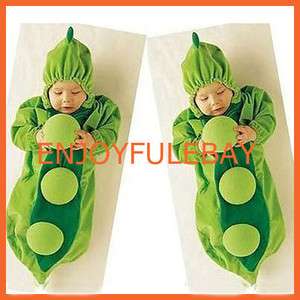 New Cute Bean Pea Pod BABY SACK SLEEPING BAG COSTUME  